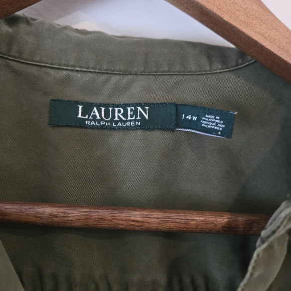 Ralph Lauren Olive Green Shirt Dress - Rsvp Roycenjen - Picture 3 of 10